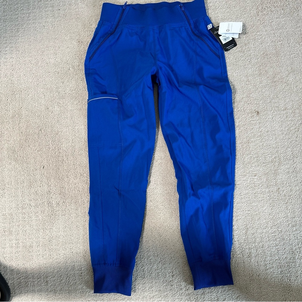 Cherokee Infinity Galaxy Blue Scrub Bottoms (NWT) petite xs